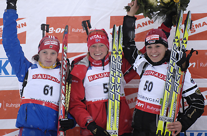 BERGER Tora, NEUNER Magdalena, SLEPTSOVA Svetlana