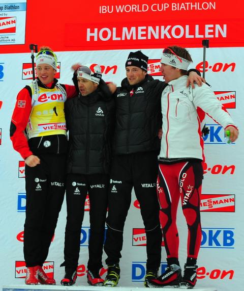 BJOERNDALEN Ole Einar, OS Alexander, SVENDSEN Emil Hegle, BOE Tarjei