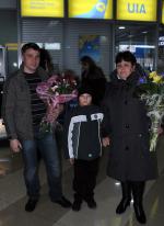 Meeting of the biathlon team of Ukraine. Kyiv, Boryspil airport, 21.03.2011