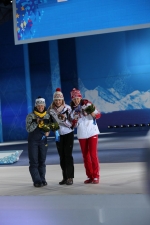 Sochi 2014. Women\'s sprint award ceremony