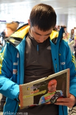 Meeting the ukrainian team in the airport