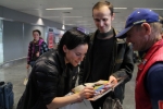 Meeting the ukrainian team in the airport Meeting the ukrainian team in the airport