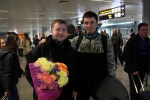 Meeting the ukrainian team in the airport Meeting the ukrainian team in the airport