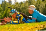 Ukrainian women biathlon team training in Otepaa (July 2014)