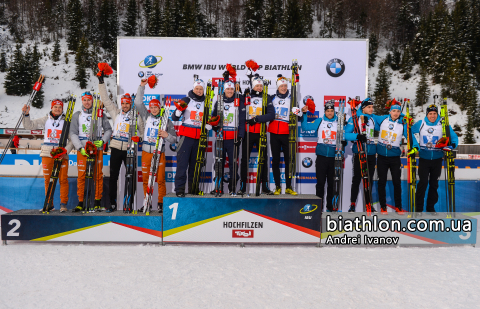 BOE Tarjei, PEIFFER Arnd, DOLL Benedikt, BJOENTEGAARD Erlend, K&#220;HN Johannes, GUIGONNAT Antonin, BOE Johannes Thingnes, FILLON MAILLET Quentin, CLAUDE Fabien, HORN Philipp, JACQUELIN Emilien, DALE-SKJEVDAL Johannes