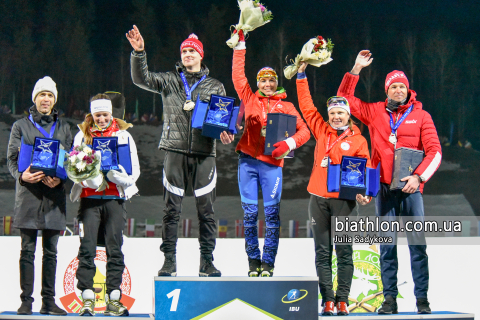 ANDRESEN Frode, BJOERNDALEN Ole Einar, NOVIKOV Sergey, BOGALIY-TITOVETS Anna, DOMRACHEVA Darya, SKARDINO Nadezhda