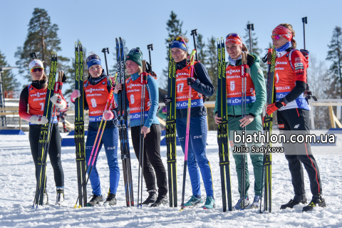 KUZMINA Anastasia, ECKHOFF Tiril, OLSBU ROEISELAND Marte, GESTBLOM (PERSSON) Linn, OEBERG Hanna, HERRMANN-WICK Denise