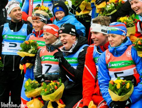 BJOERNDALEN Ole Einar, SVENDSEN Emil Hegle, SEMERENKO Vita, ZAITSEVA Olga, BOE Tarjei, VILUKHINA Olga