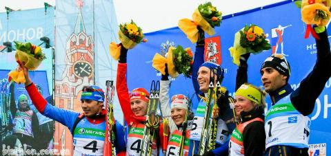 FERRY Bjorn, MAKARAINEN Kaisa, KUZMINA Anastasia, DORIN HABERT Marie, SHIPULIN Anton, FOURCADE Martin