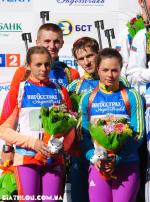 Ufa 2012. Summer world biathlon championship. Junior mixed relay