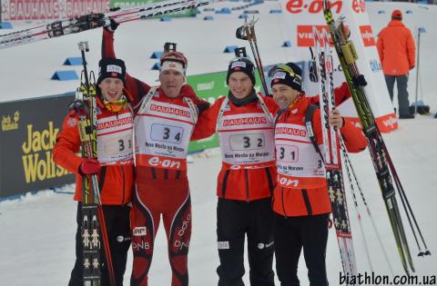 BJOERNDALEN Ole Einar, SVENDSEN Emil Hegle, BOE Tarjei, L'ABEE-LUND Henrik