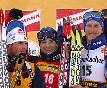   BERGER Lars -  BJOERNDALEN Ole Einar   POIREE Raphael 