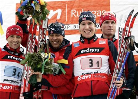   ANDRESEN Frode -  BJOERNDALEN Ole Einar   HANEVOLD Halvard   SVENDSEN Emil Hegle 