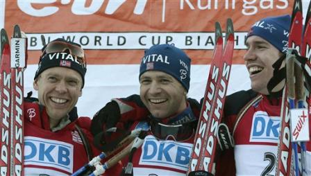 -  BJOERNDALEN Ole Einar   HANEVOLD Halvard   SVENDSEN Emil Hegle 