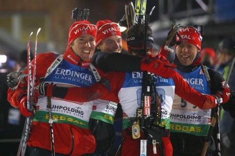 -  BJOERNDALEN Ole Einar   HANEVOLD Halvard   OS Alexander   SVENDSEN Emil Hegle 