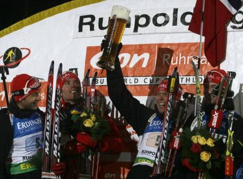 -  BJOERNDALEN Ole Einar   HANEVOLD Halvard   OS Alexander   SVENDSEN Emil Hegle 