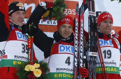 -  BJOERNDALEN Ole Einar   SVENDSEN Emil Hegle   LANDERTINGER Dominik 