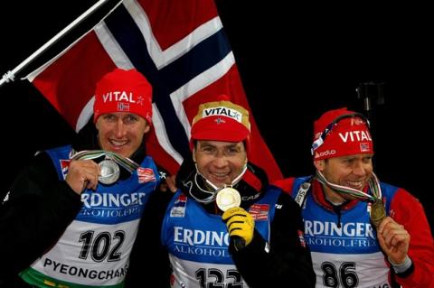   BERGER Lars -  BJOERNDALEN Ole Einar   HANEVOLD Halvard 