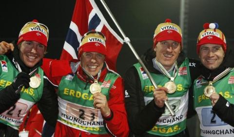   BERGER Lars -  BJOERNDALEN Ole Einar   HANEVOLD Halvard   SVENDSEN Emil Hegle 