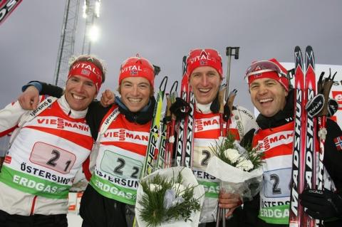   BERGER Lars -  BJOERNDALEN Ole Einar   OS Alexander   SVENDSEN Emil Hegle 