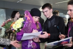 Встреча сборной Украины в аэропорту Встреча сборной Украины в аэропорту