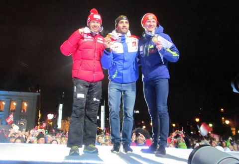 -  BJOERNDALEN Ole Einar   SEMENOV Serhiy   FOURCADE Martin 