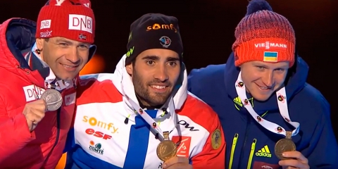 -  BJOERNDALEN Ole Einar   SEMENOV Serhiy   FOURCADE Martin 