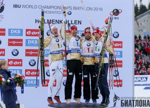 -  BJOERNDALEN Ole Einar   SVENDSEN Emil Hegle   BOE Tarjei    BOE Johannes Thingnes 