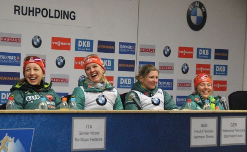   HILDEBRAND Franziska   DAHLMEIER Laura   PREUSS Franziska  - HERRMANN-WICK Denise 