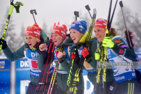   HILDEBRAND Franziska   HORCHLER Karolin   PREUSS Franziska  - HERRMANN-WICK Denise 