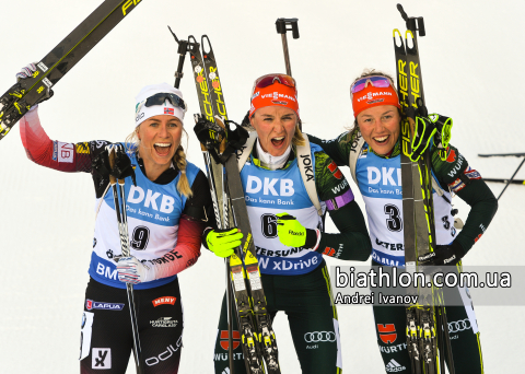   ECKHOFF Tiril   DAHLMEIER Laura  - HERRMANN-WICK Denise 