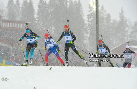   KUZMINA Anastasia   ECKHOFF Tiril   DAHLMEIER Laura  - BRAISAZ-BOUCHET Justine  - HERRMANN-WICK Denise 