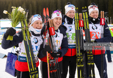   BOE Tarjei   SOLEMDAL Synnoeve    BOE Johannes Thingnes -  TANDREVOLD Ingrid Landmark 