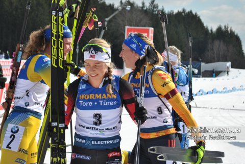   ECKHOFF Tiril   OEBERG Hanna   PREUSS Franziska 