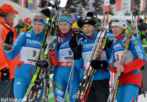   ZAITSEVA Olga   VILUKHINA Olga   SHUMILOVA Ekaterina   GLAZYRINA Ekaterina 