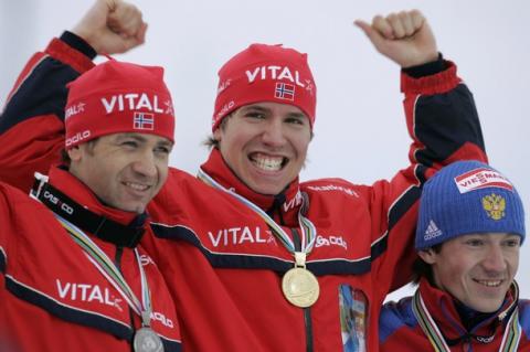 BJOERNDALEN Ole Einar, SVENDSEN Emil Hegle, TCHOUDOV Maxim