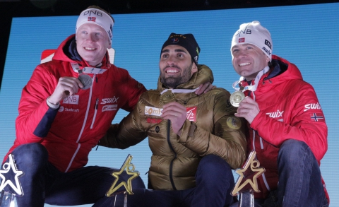 BJOERNDALEN Ole Einar, FOURCADE Martin, BOE Johannes Thingnes