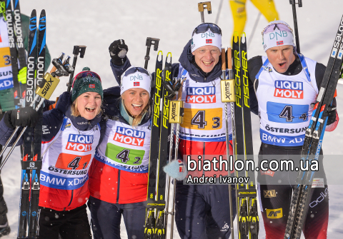 ECKHOFF Tiril, CHRISTIANSEN Vetle Sjastad, BOE Johannes Thingnes, OLSBU ROEISELAND Marte