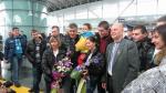 Встреча спортсменов в Борисполе после чемпионата мира Встреча спортсменов в Борисполе после чемпионата мира